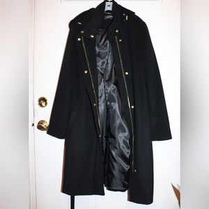 A long black Ellen Tracy winter coat